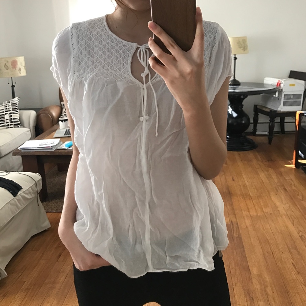 Zara White Blouse